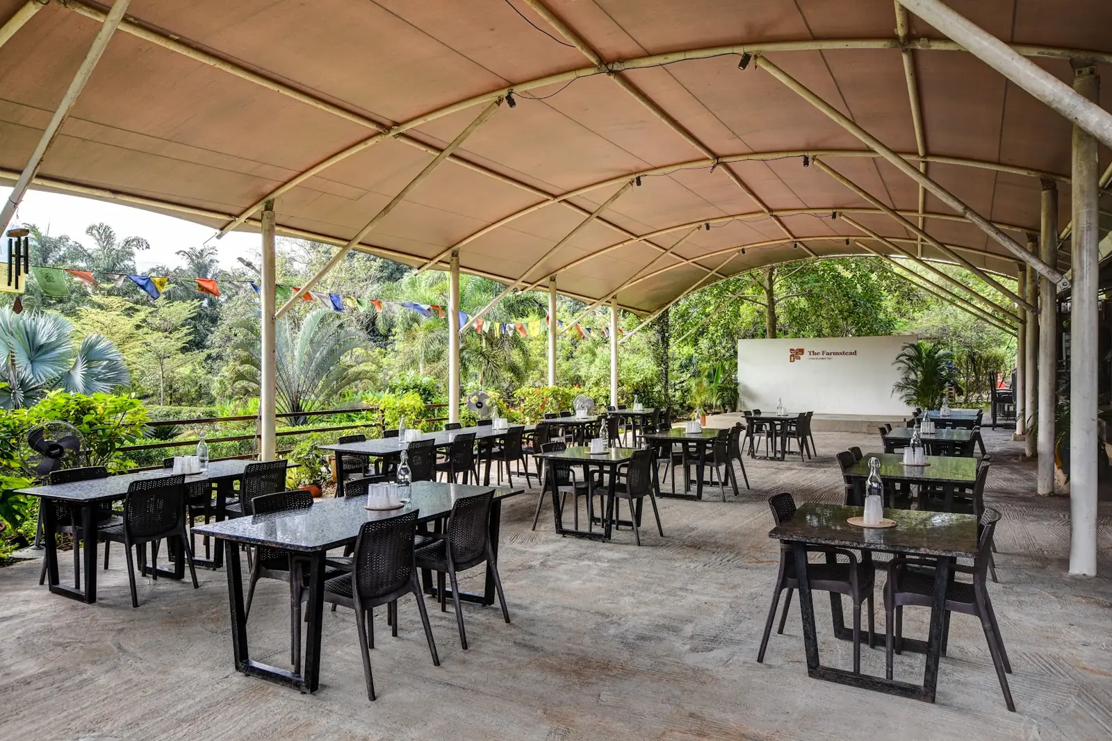 Covered dining area