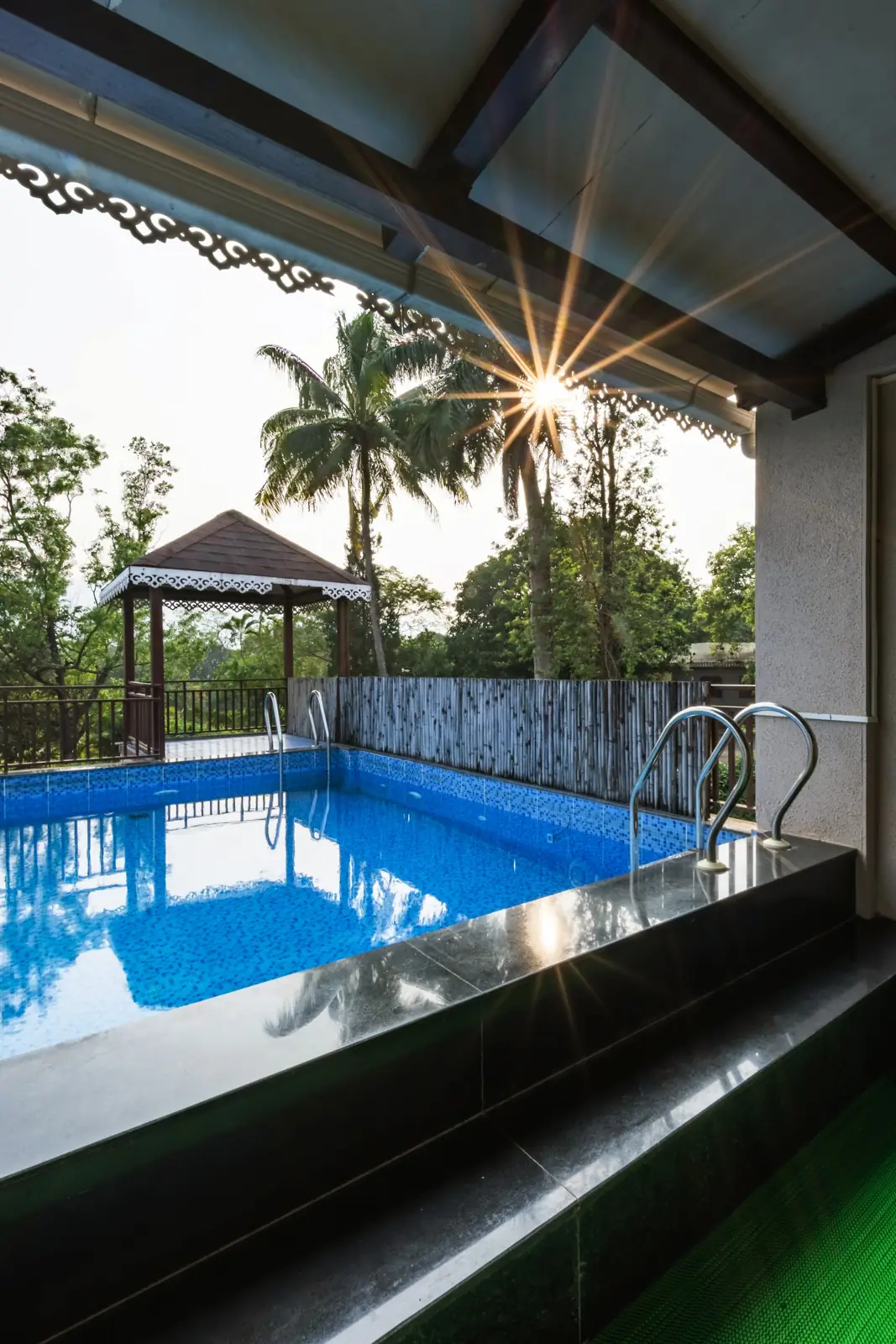 Villa pool in the sun