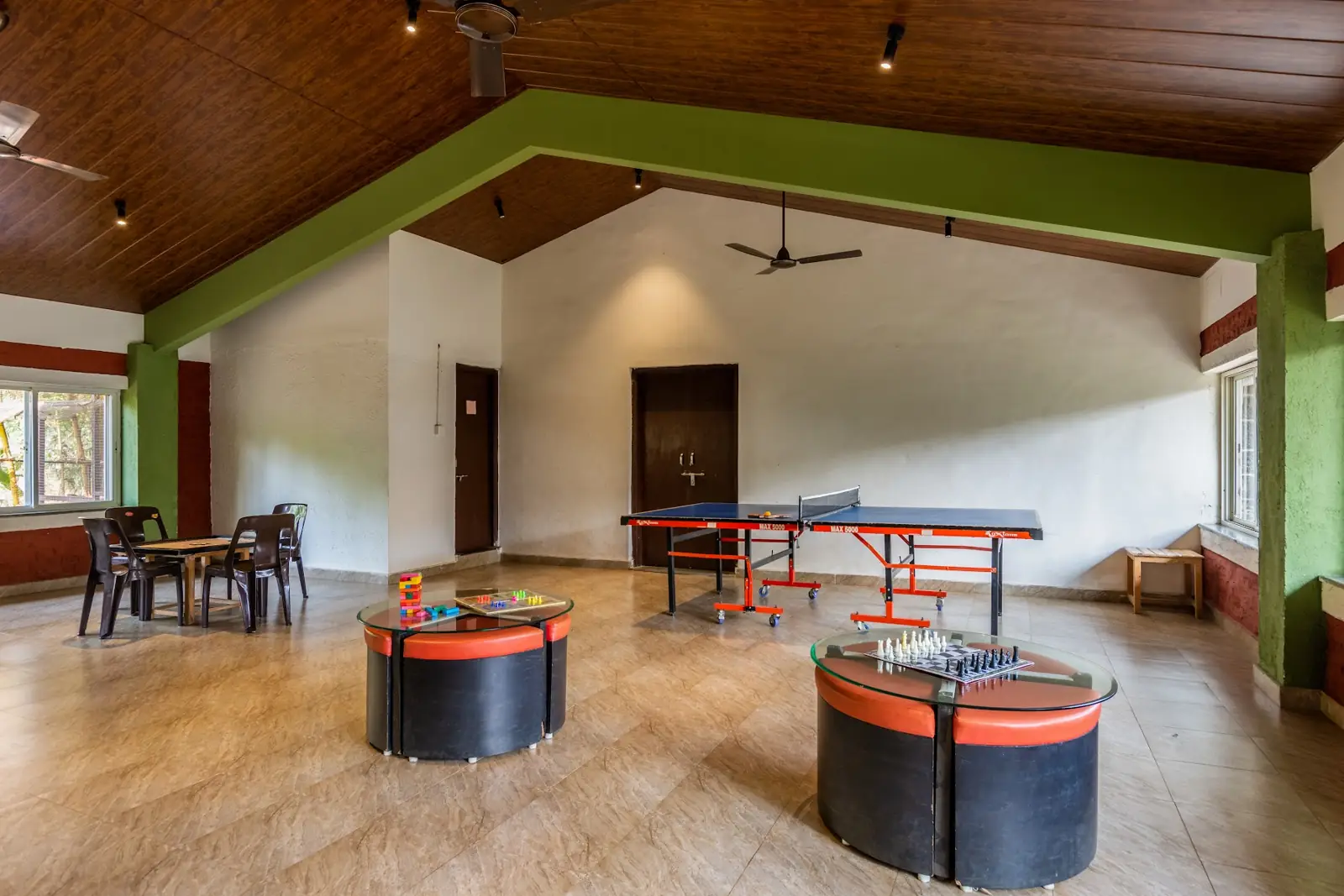 Games area with table tennis