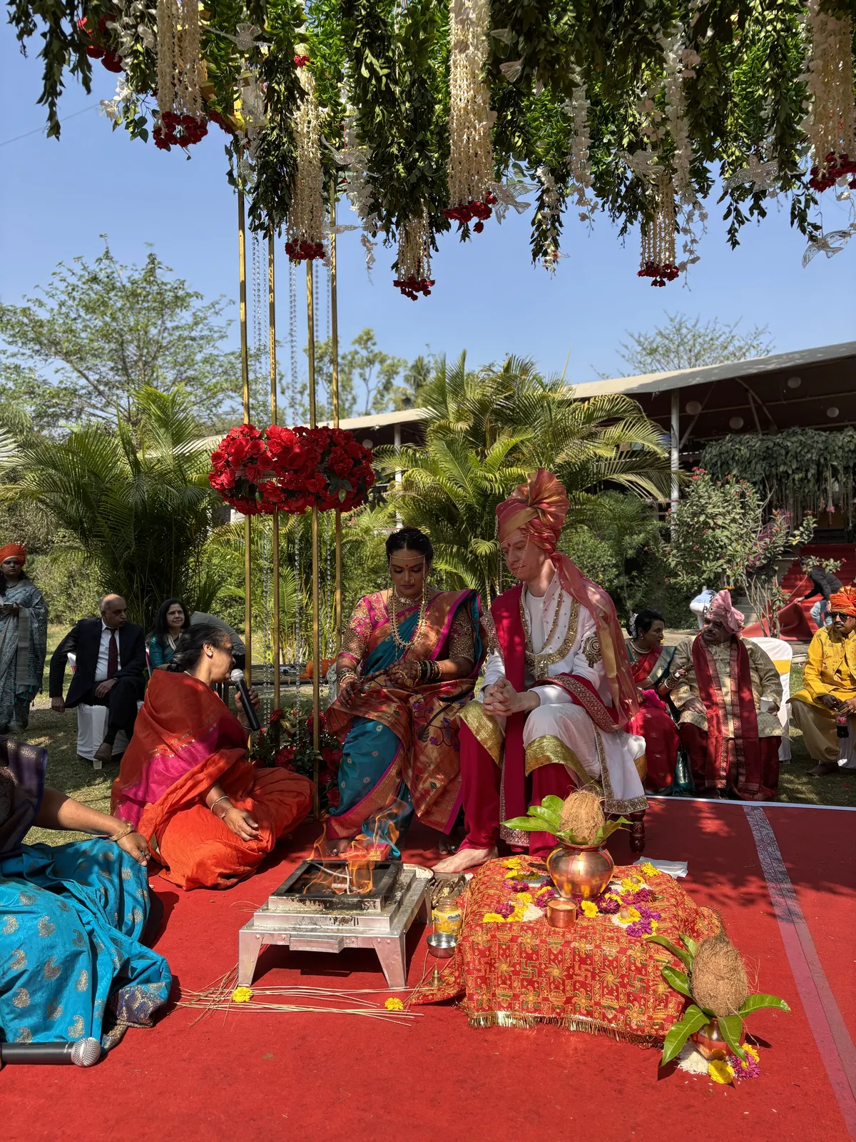 Couple during the wedding rituals