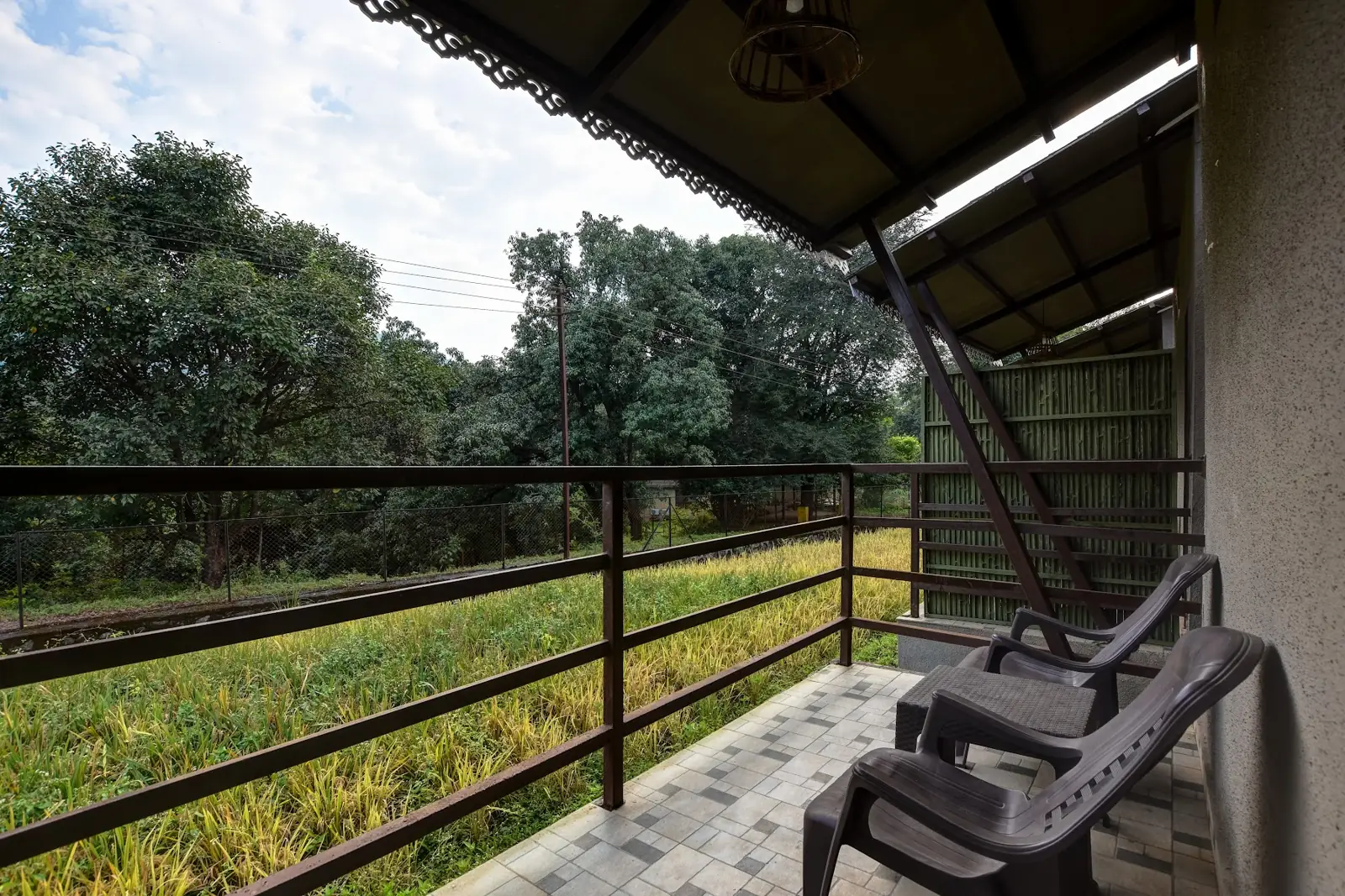 Nest Cottage balcony over the fields