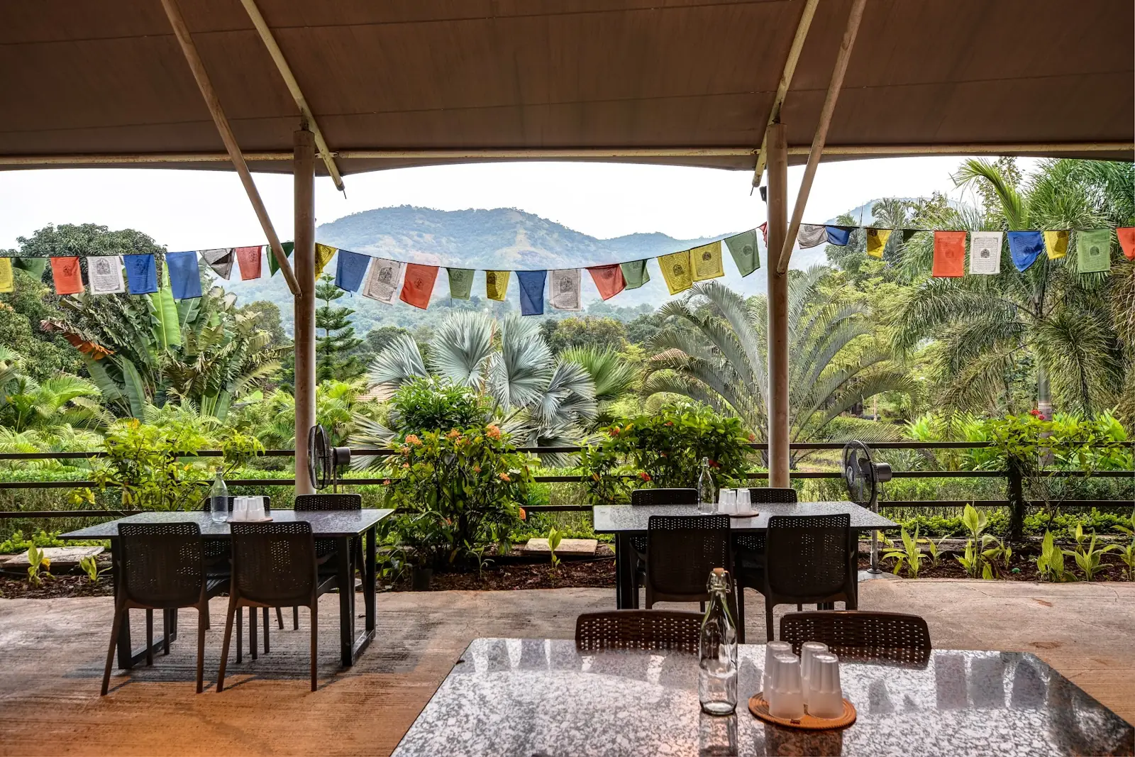 Dining pavilion by day